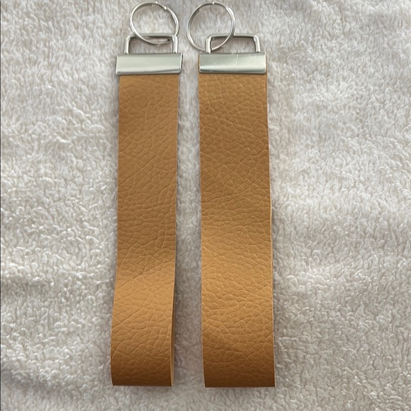Mommajsews Accessories - COPY - Hand crafted Elegant Gold vinyl Wristlet/  Keyfob  Pair